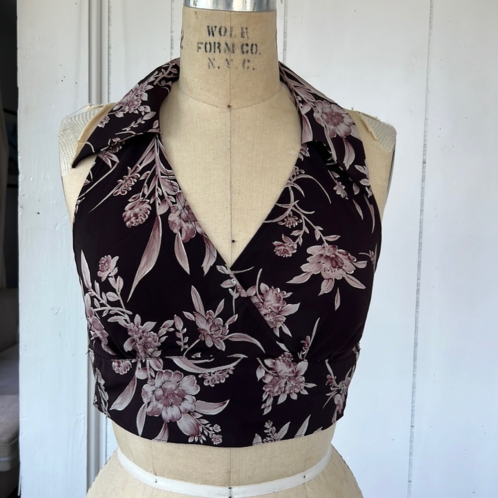 Vintage floral halter